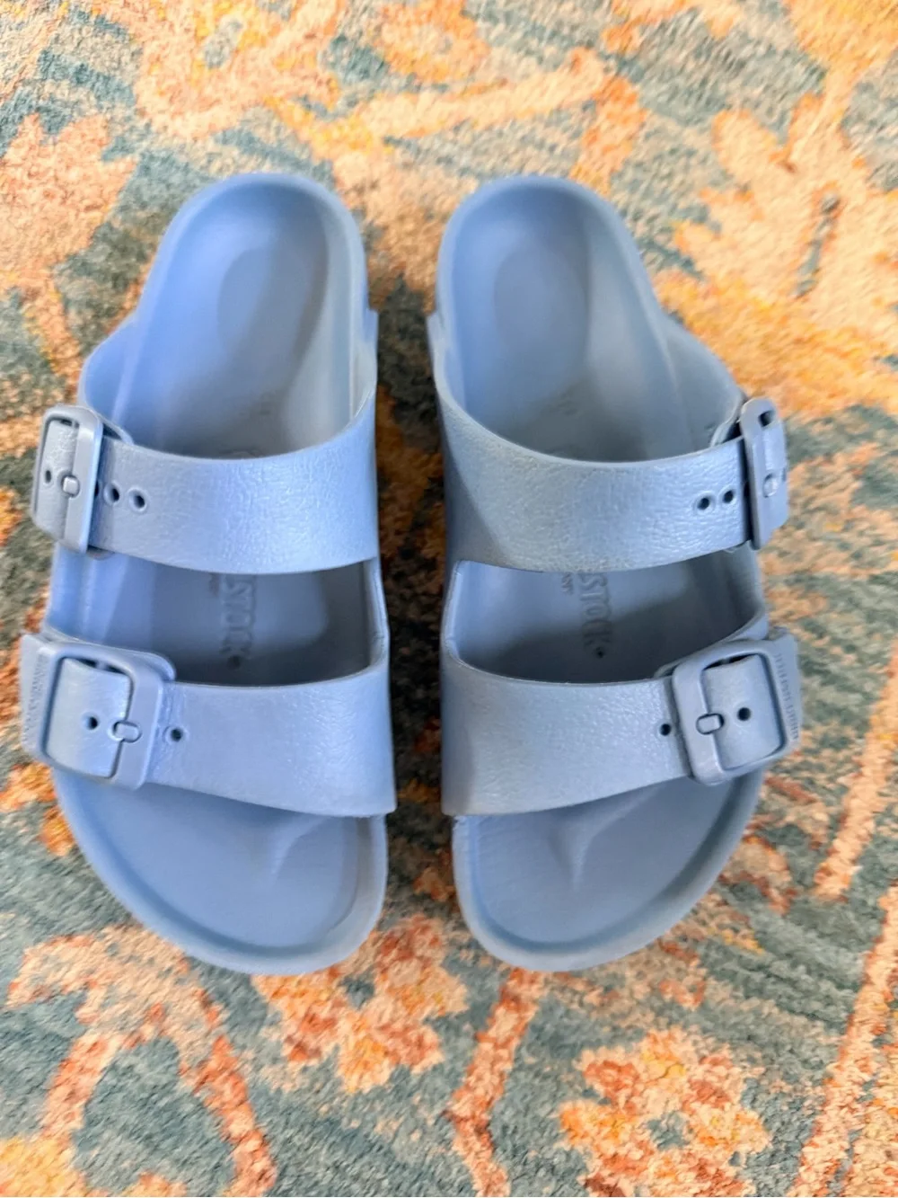 Birkenstock Arizona EVA Sandals Kids Size 30 Light Blue Waterproof Two Strap
